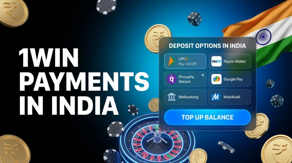 1Win payment options in India including UPI, Paytm, bank transfer and other convenient methods